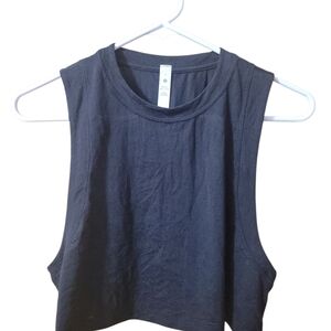 lululemon athletica Black Sleeveless Crop Top